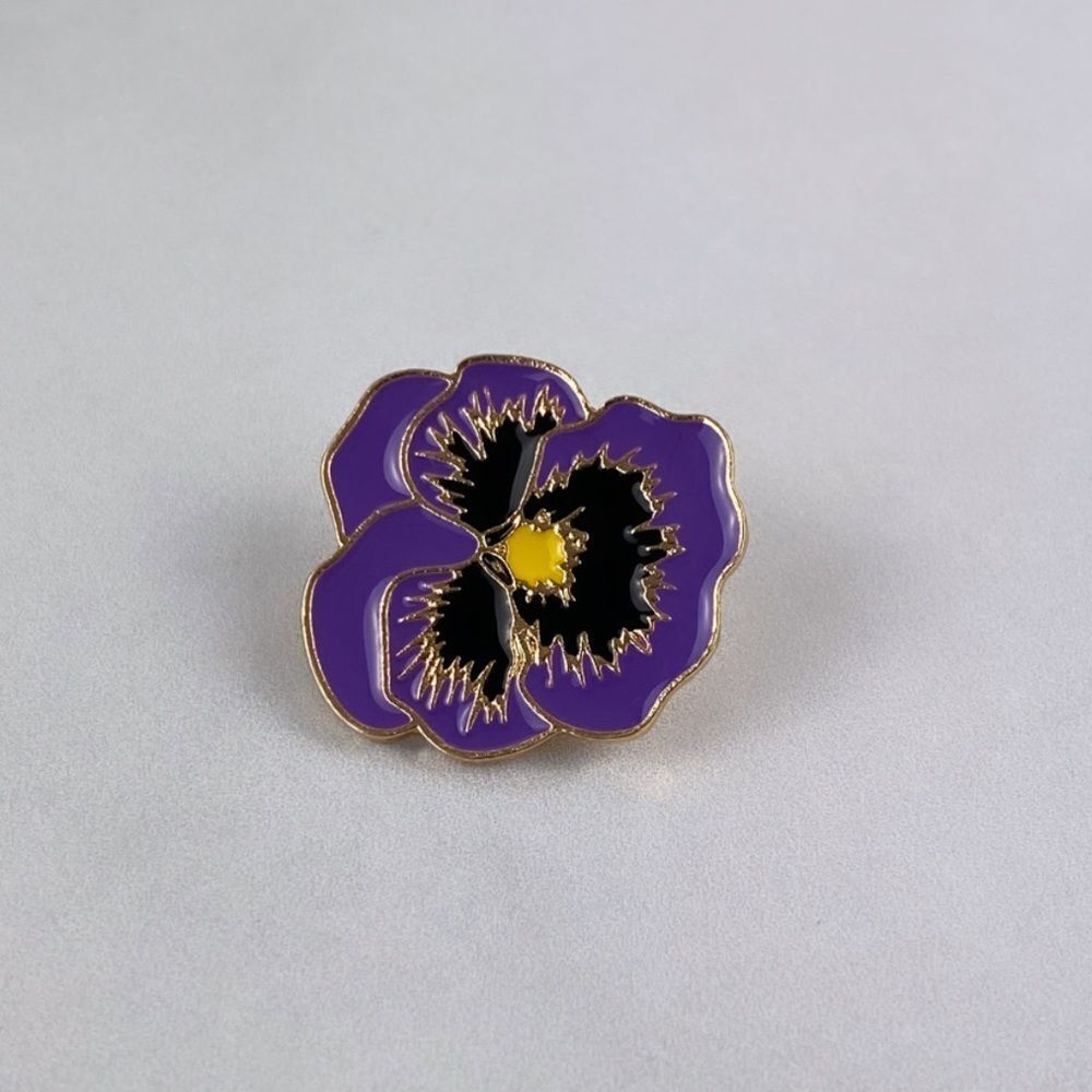 Tropical Purple Flower Enamel Pin/ Brooch